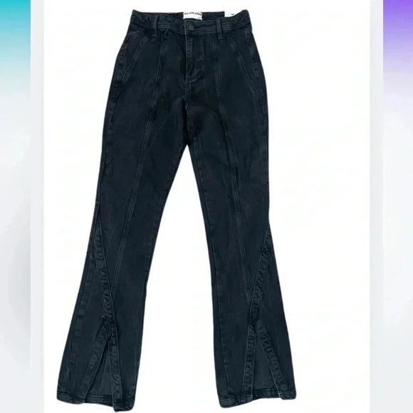 🆕 NWT Free People/We The Free CRVY Mona Flare Jeans size 27 in Black Washed - Picture 6 of 6